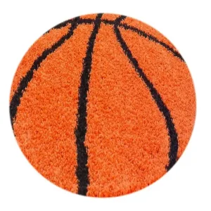 Koberec Shaggy Basketbalový míč kruh Poslední Šance