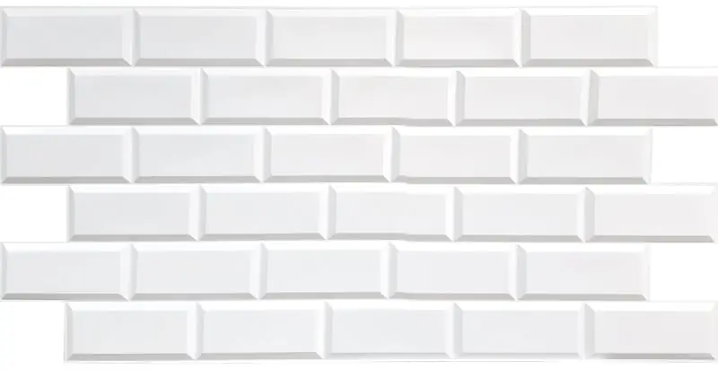 Akce 3D obkladový omyvatelný panel PVC Cihla bílá (966 x 484 mm)